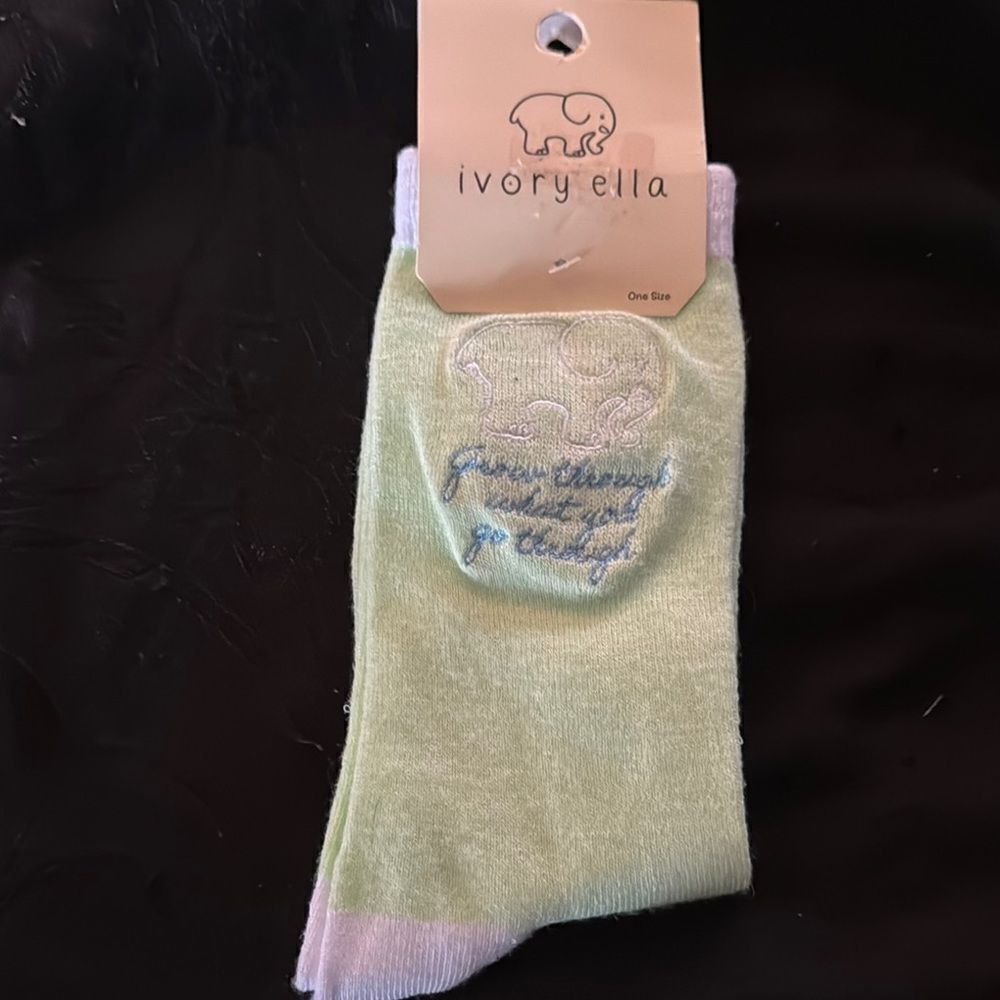 Ivory Ella Green Socks